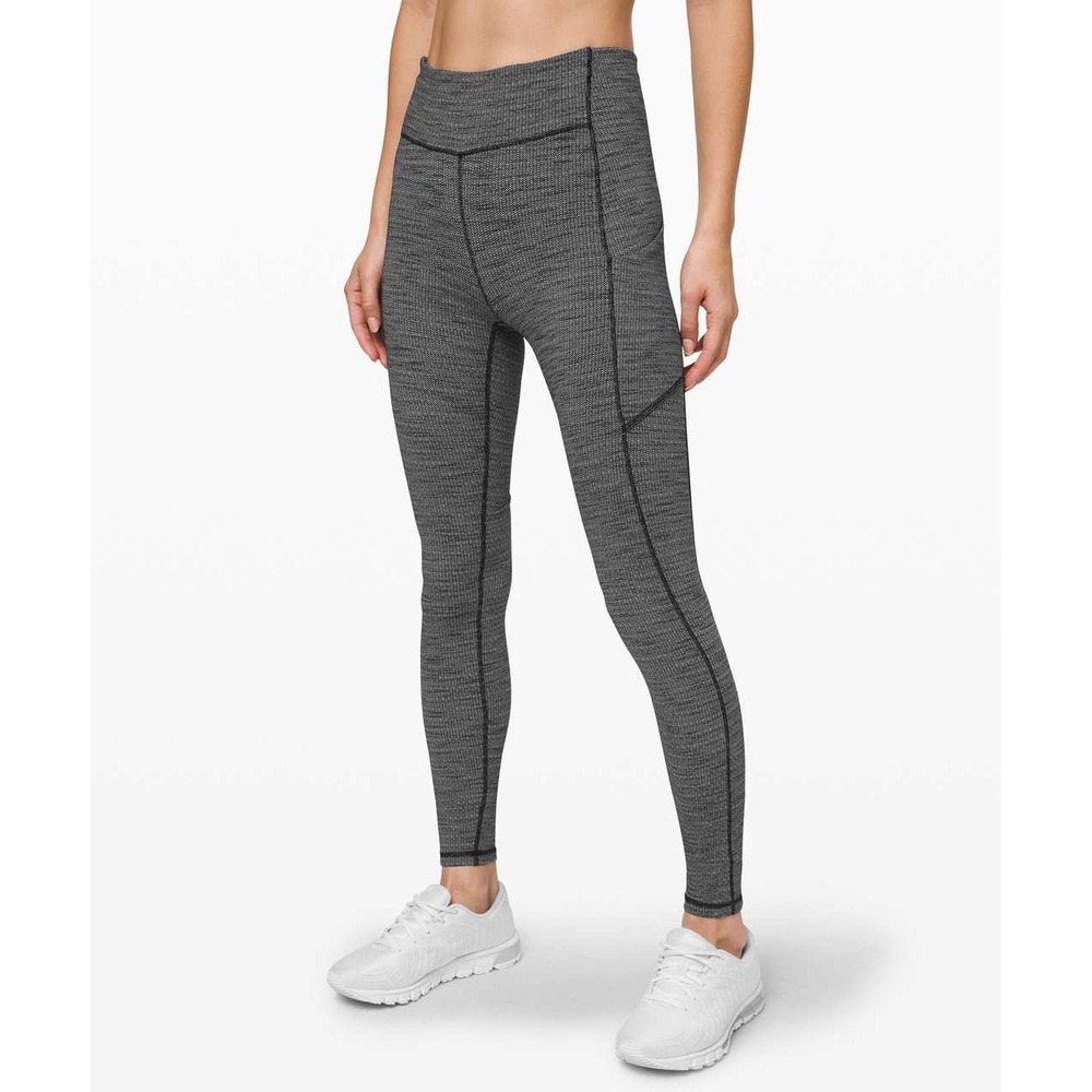 Lululemon Speed Up Tight 28" Full-On Luxtreme‎ Pocket Leggings Size 6 Black Gray